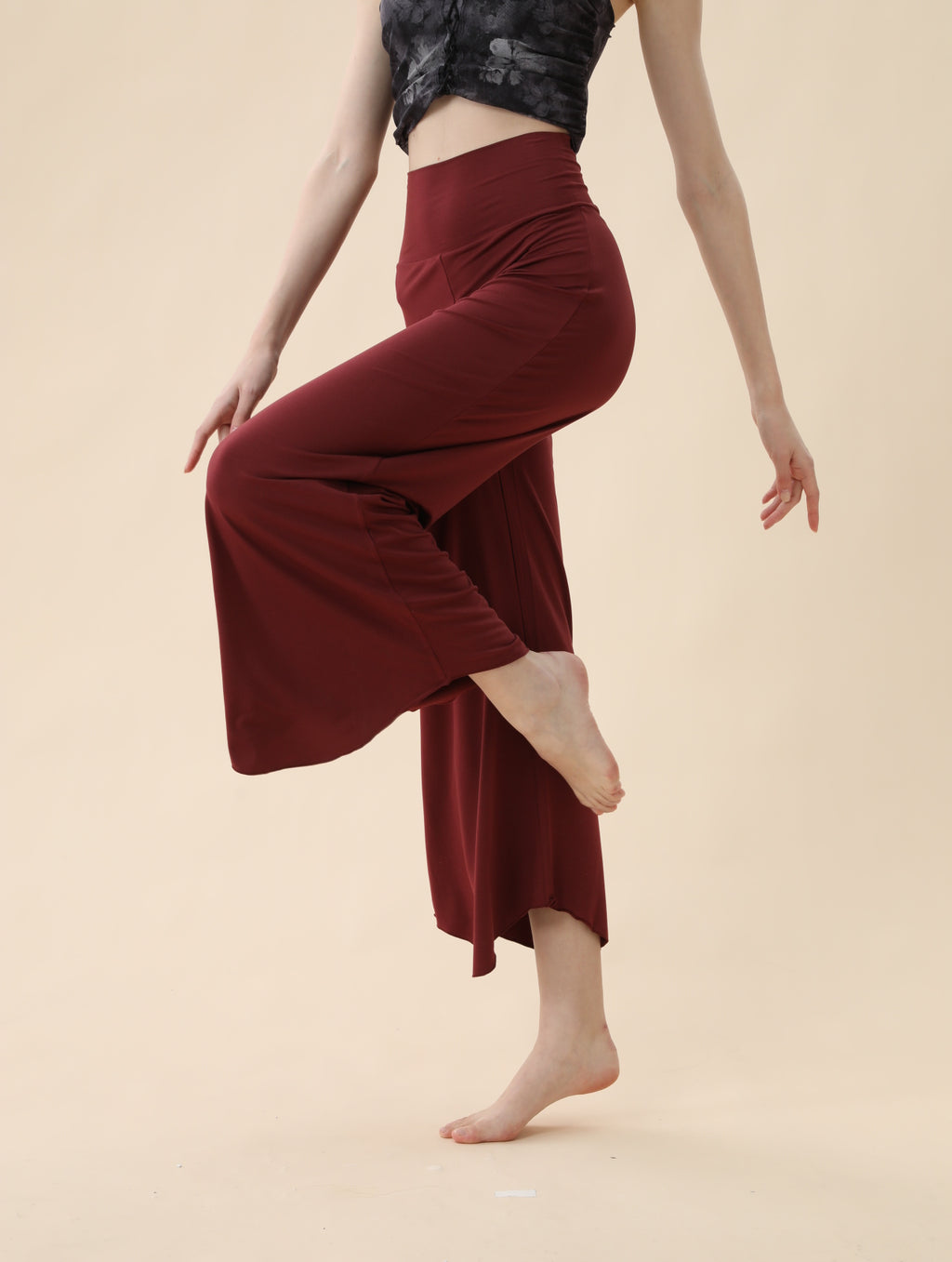 Pantalón deportivo mujer wide leg rojo - Fieder
