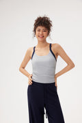 Top deportivo cintura drapeada TENCEL ecológico Fieder - Plateado