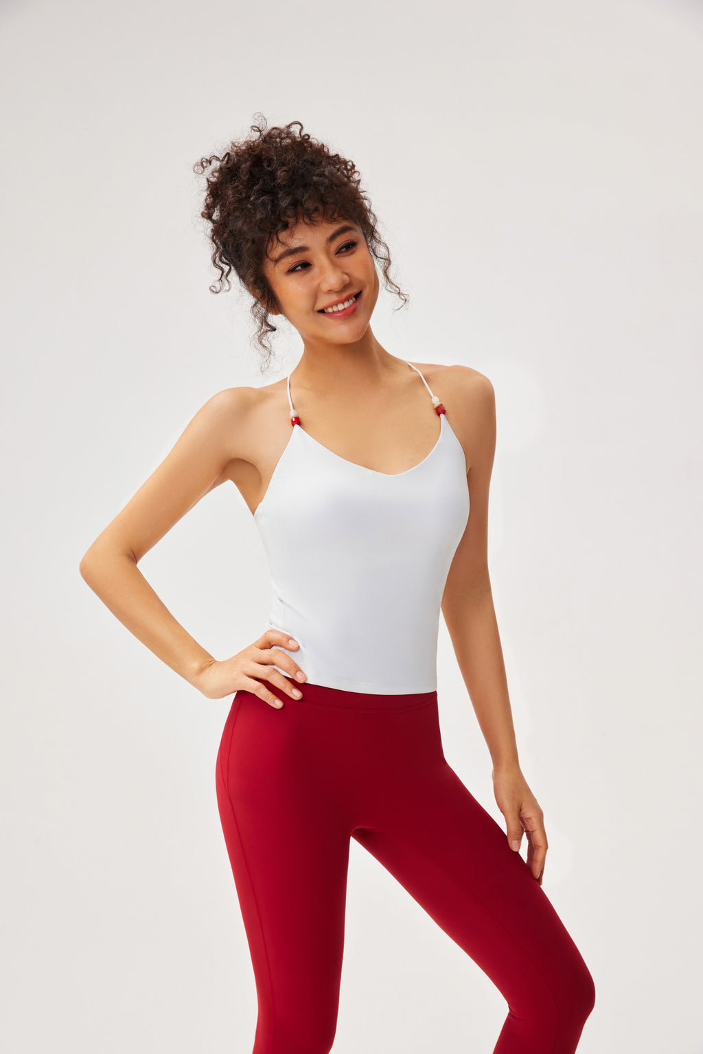 Top deportivo nube suave tacto copa fija anti-desplazamiento Fieder - Rojo
