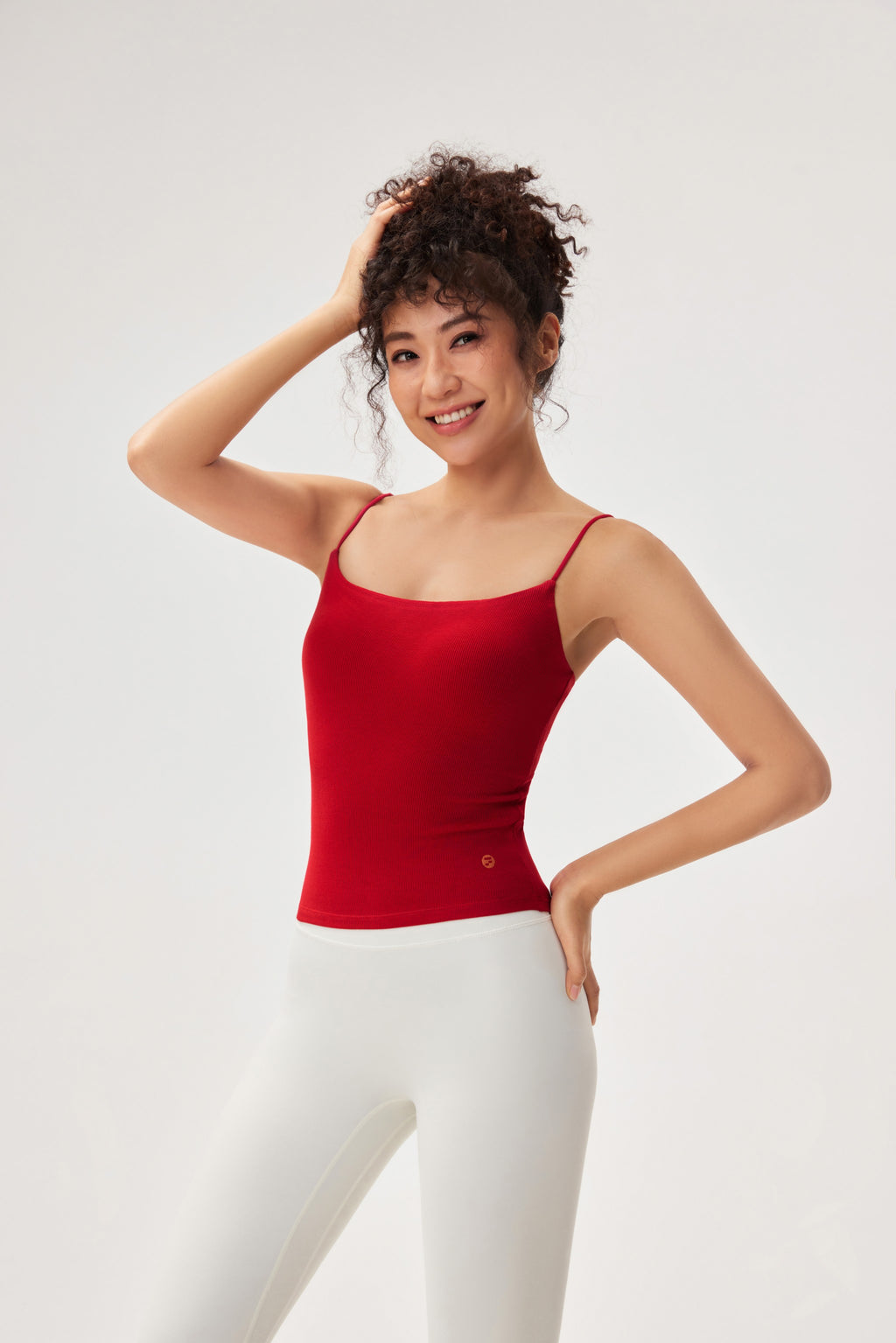 Top deportivo tirantes finos espalda butterfly algodón suave Fieder - Blanco
