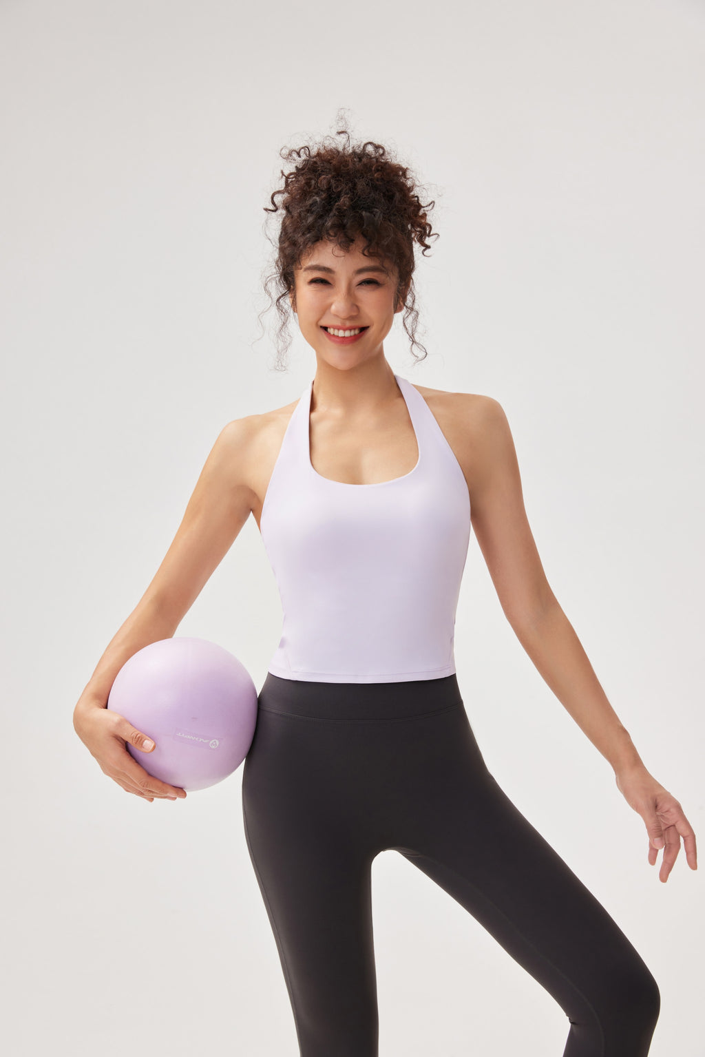 Top deportivo banda elástica soporte suave Fieder - Negro