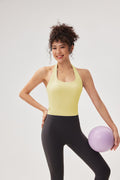 Top deportivo banda elástica soporte suave Fieder - Amarillo