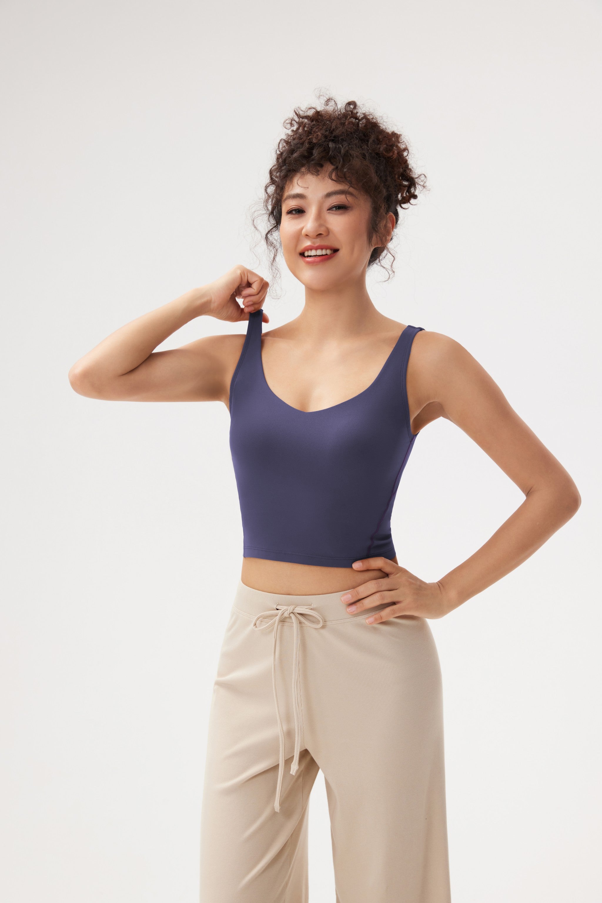 Brasier de Yoga Ajustado con Espalda Estilizada