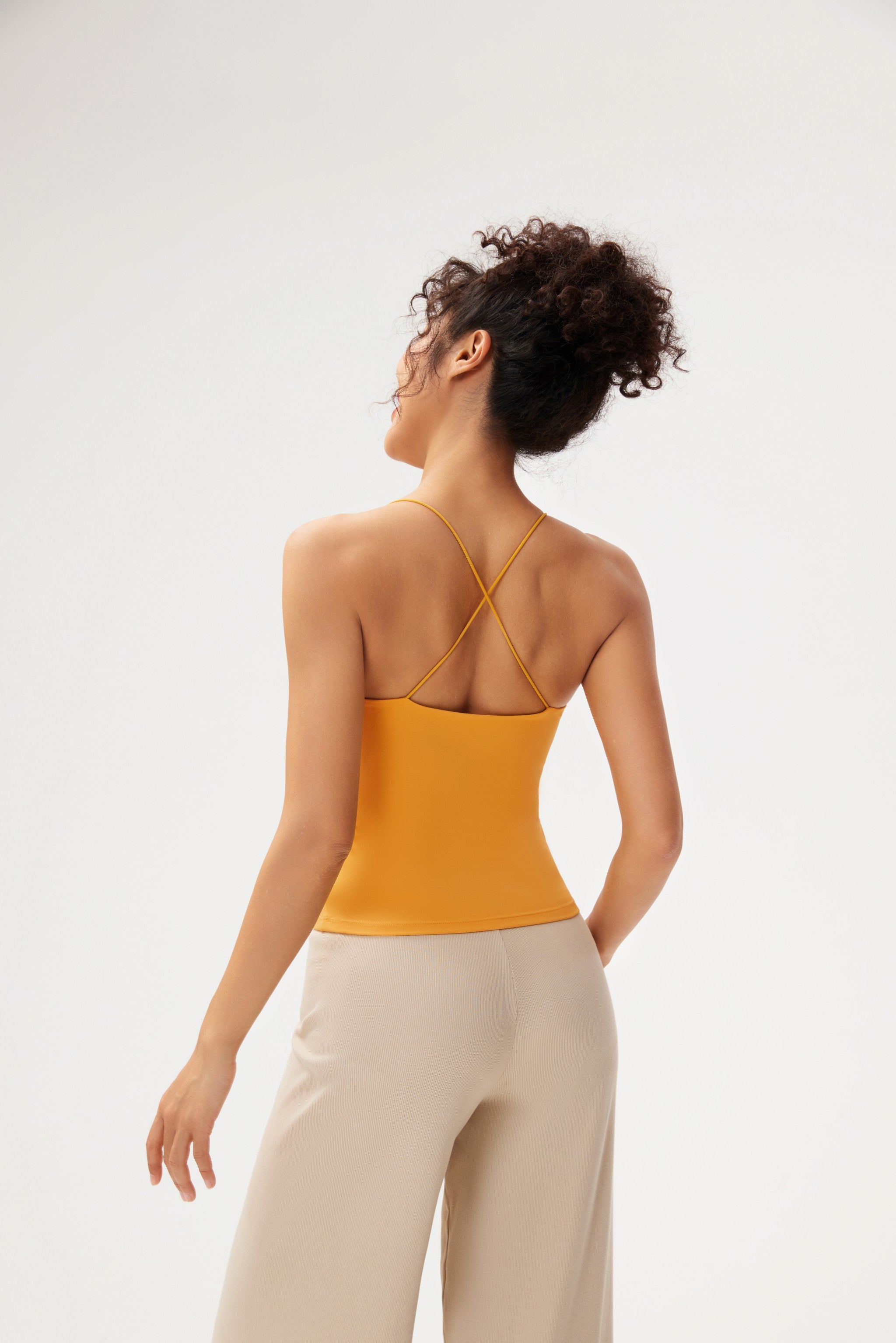 Top de Yoga de Tirantes Finos con Escote en V