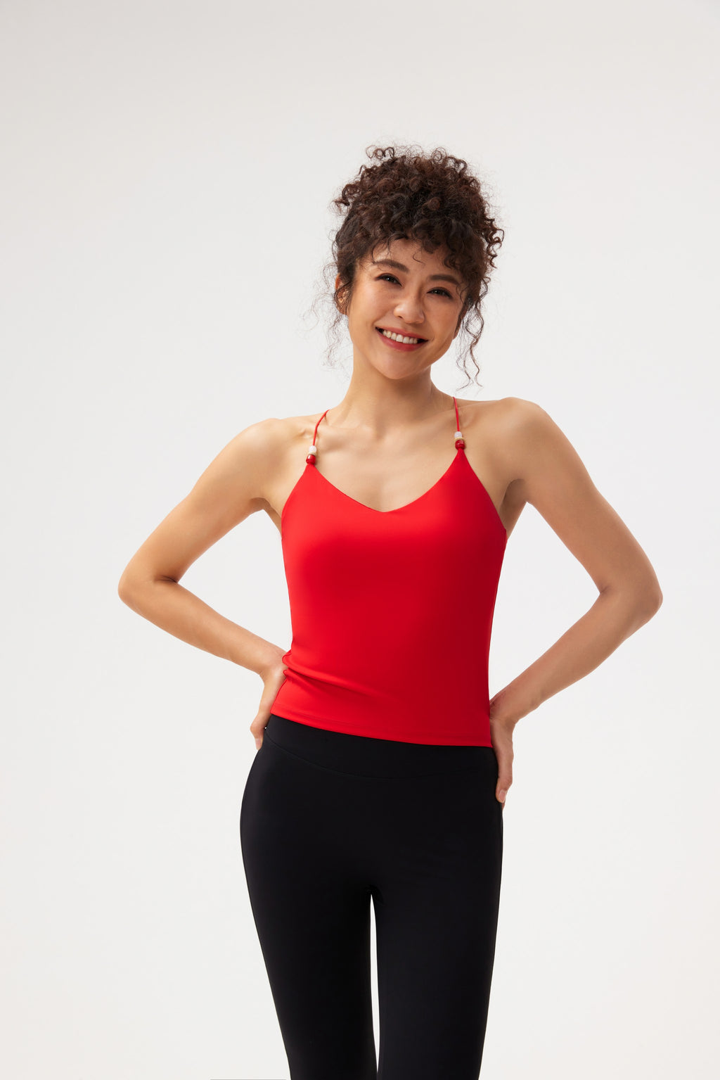 Top deportivo nube suave tacto copa fija anti-desplazamiento Fieder - Amarillo vista trasera