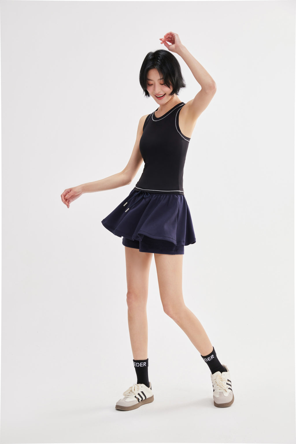 Vestido deportivo sin mangas copas transpirables Fieder - Negro movimiento