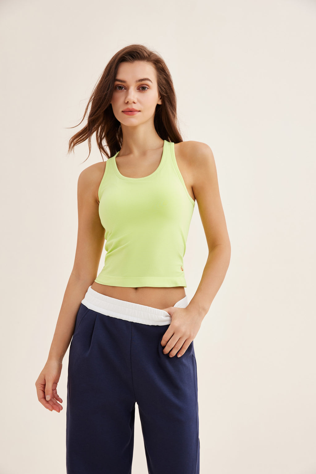 Top deportivo mujer tirantes anchos azul tenis - Fieder