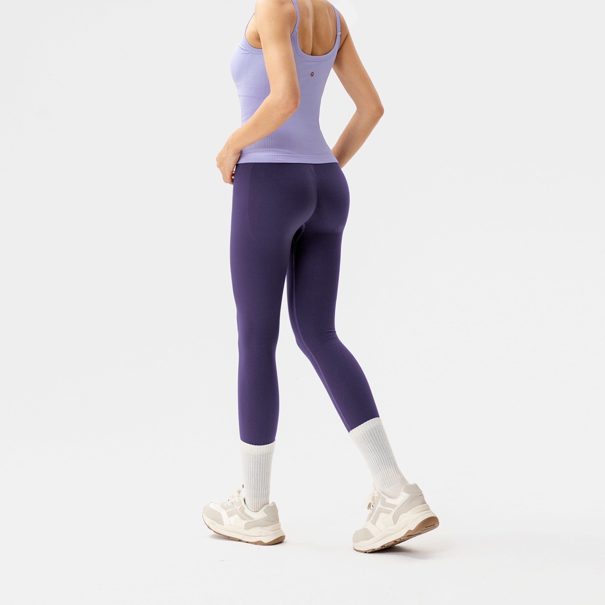 Leggings deportivos corte high waist compresión Fieder - Púrpura