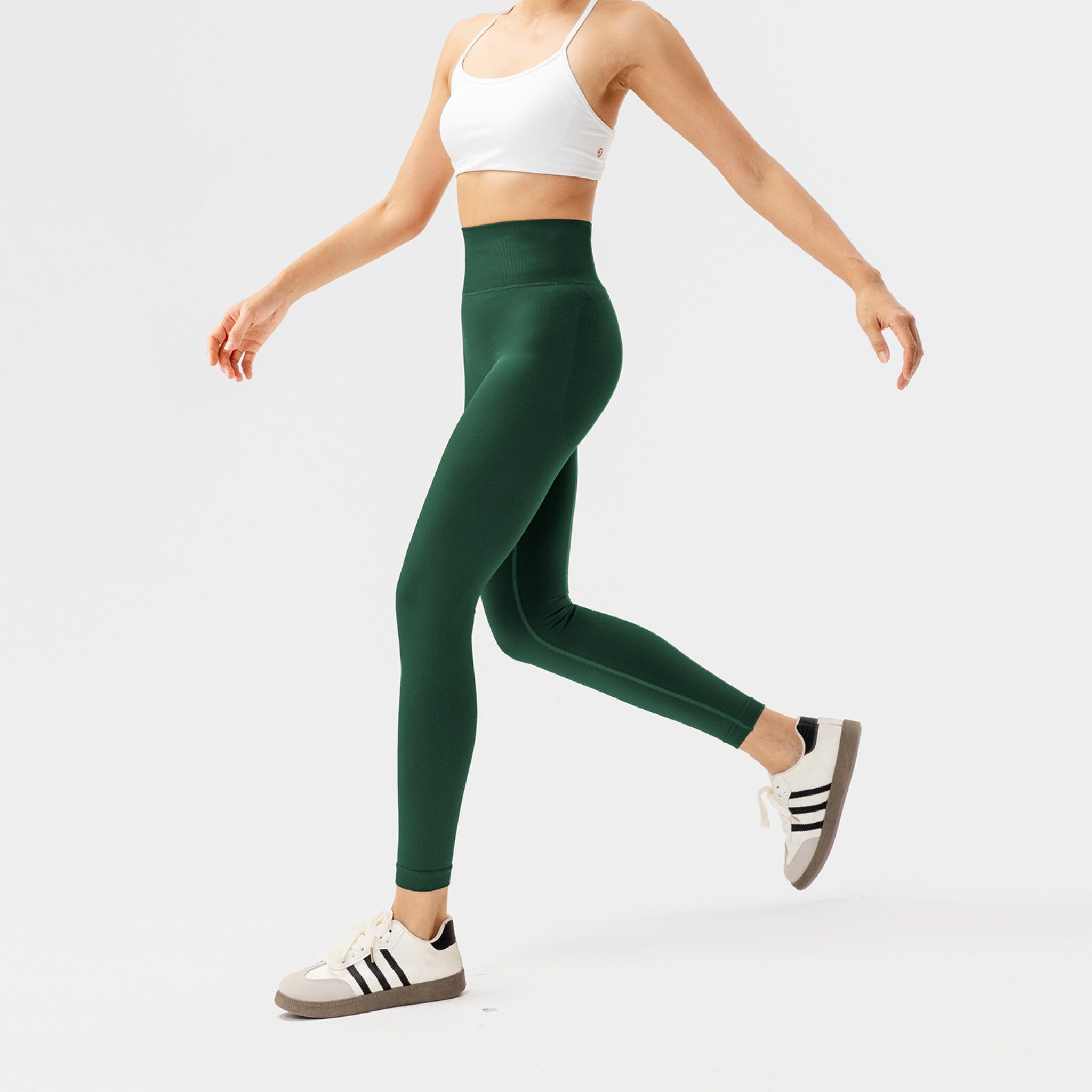 Leggings deportivos corte high waist compresión Fieder - Verde pálido